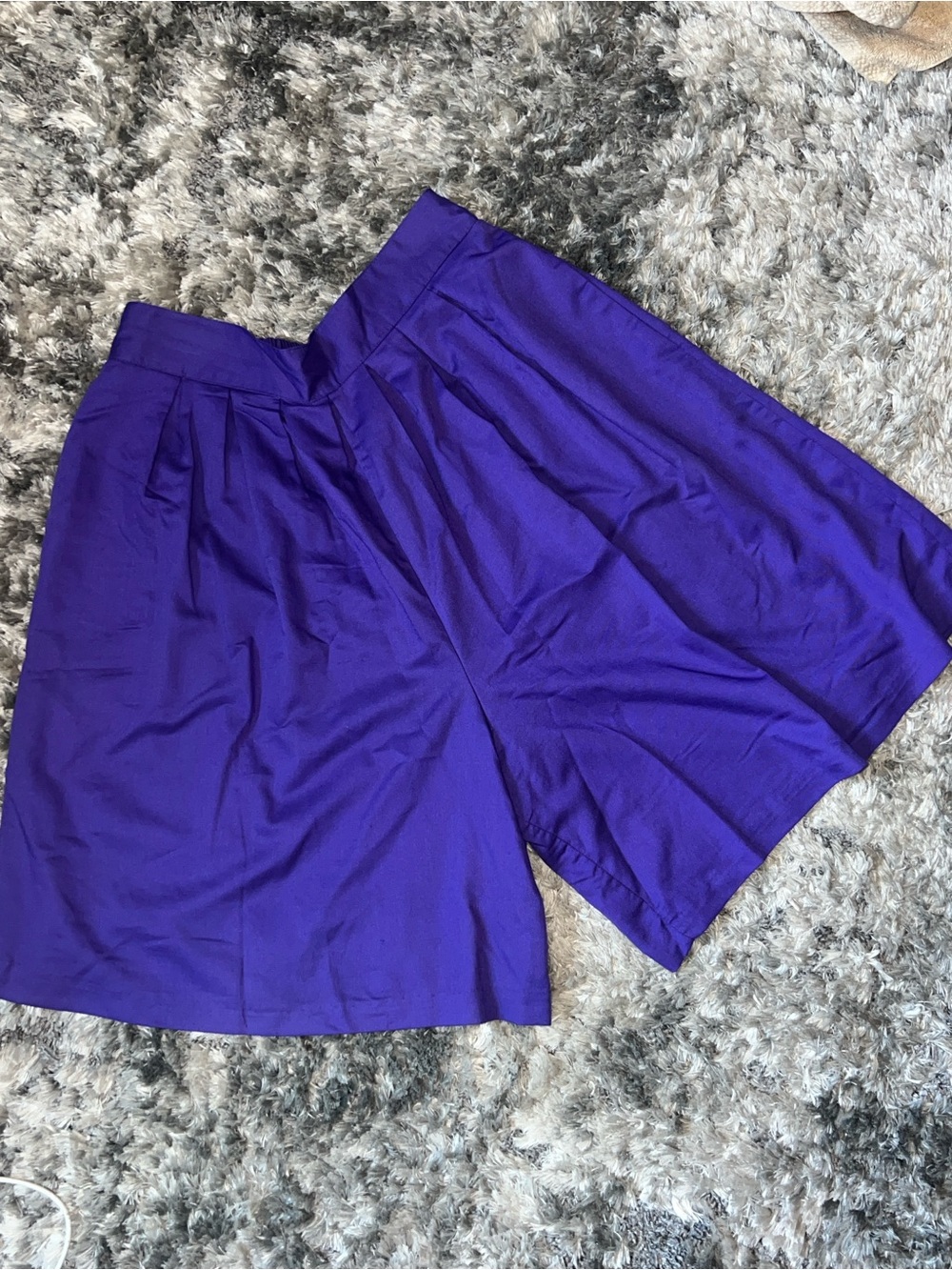 Vintage 90s Purple Culotte Long High Waist Shorts